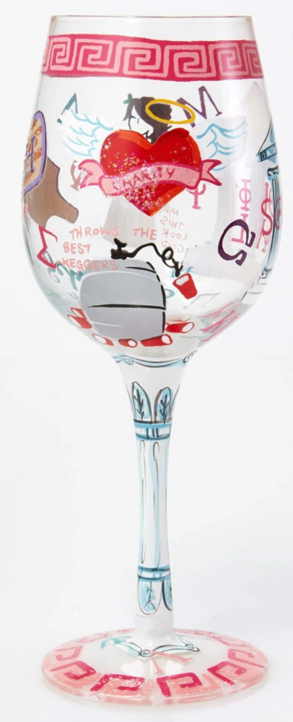 “Sorority Girl” Lolita Wine Glass