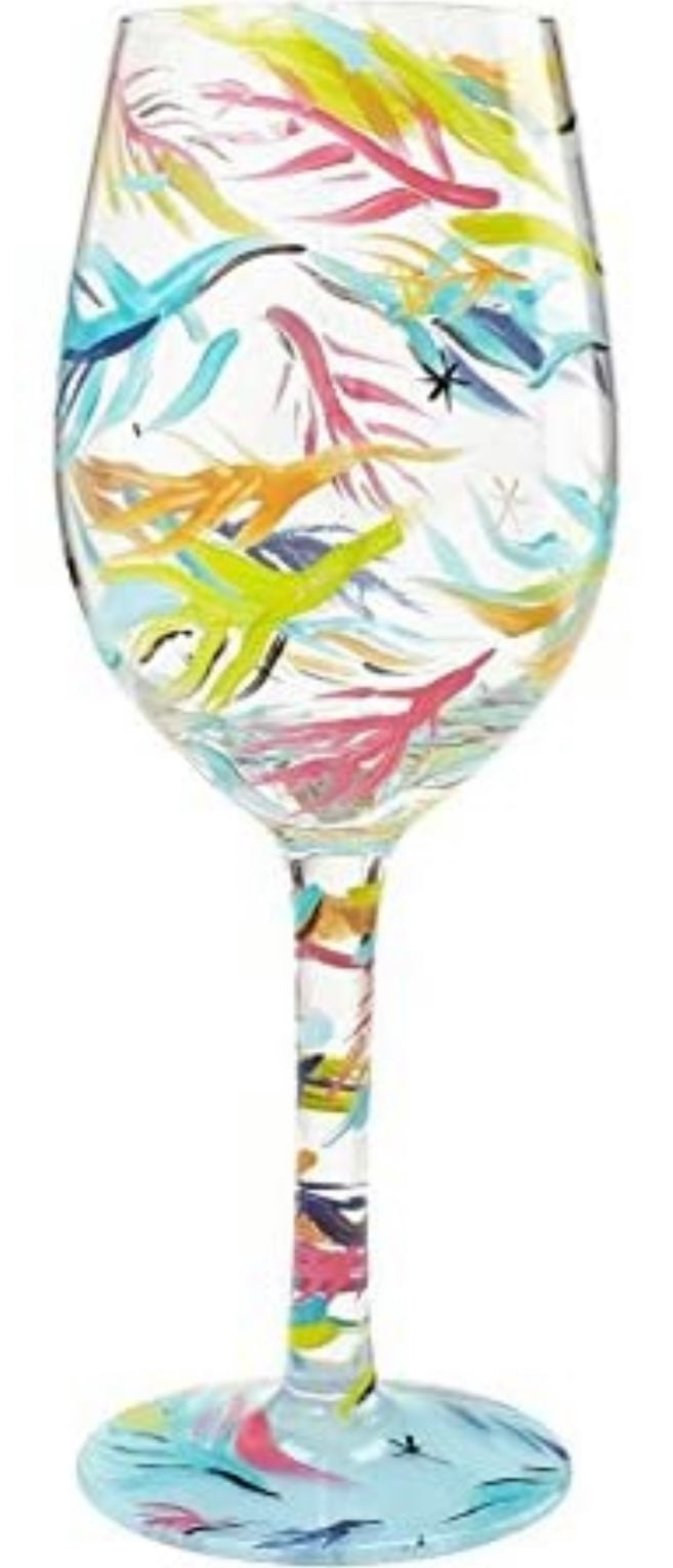 “Beach-ey Dreams” Lolita Wine Glass