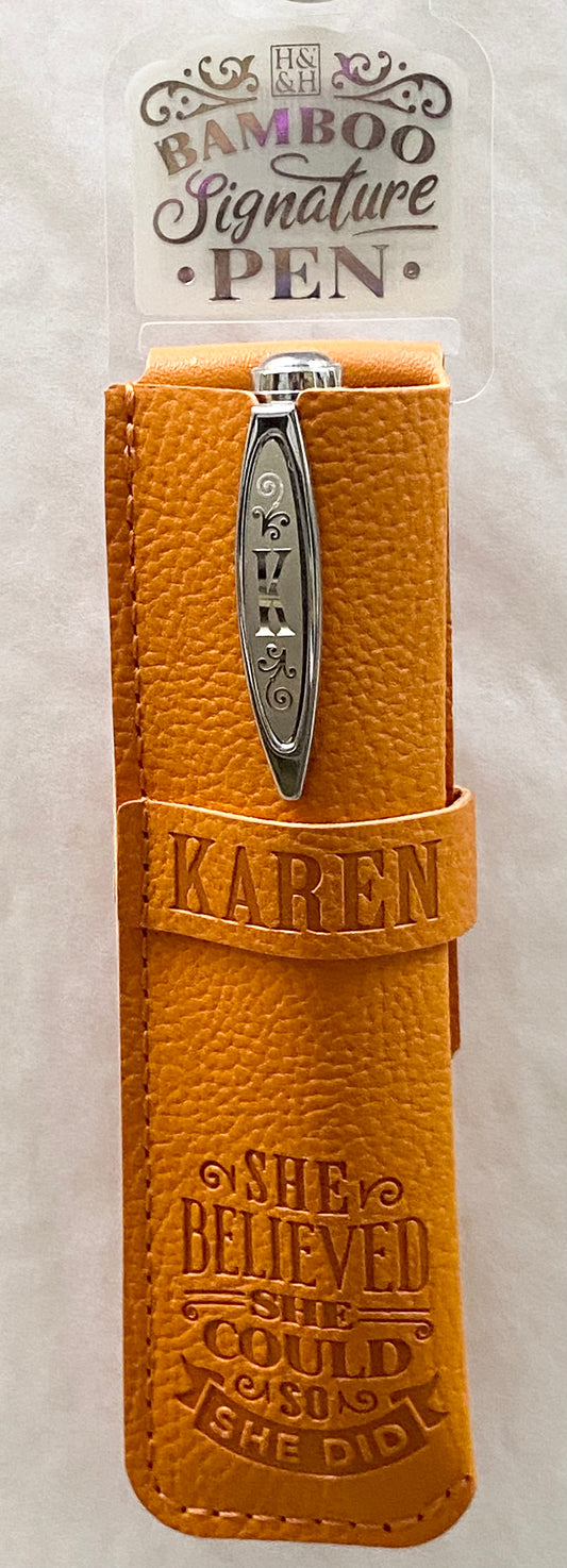 “Karen” Bamboo Name Pen