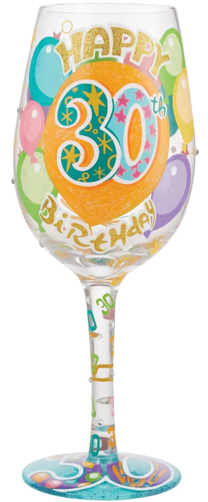 30th Birthday Lolita Wine Glass