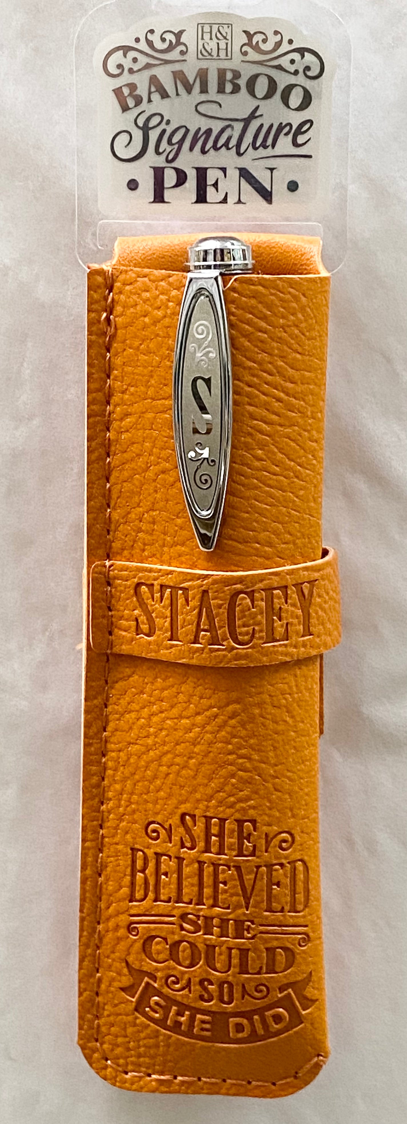 “Stacey” Bamboo Name Pen