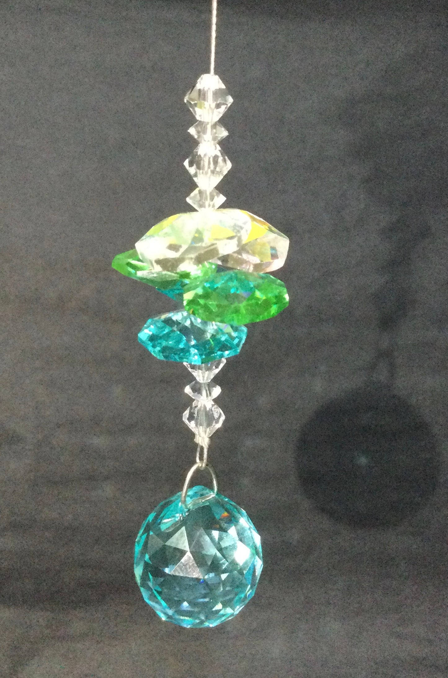 Crystal Sun Catcher Faceted Ball with Octagon Strand