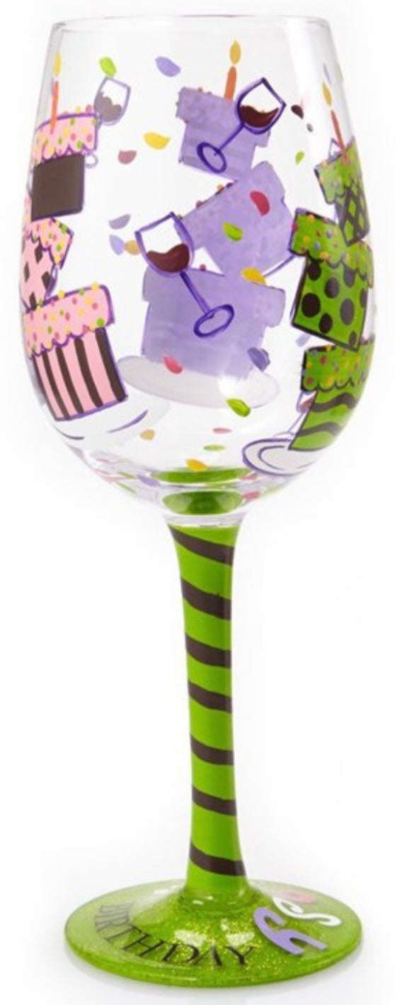 “Tipsy Birthday” Lolita Wine Glass