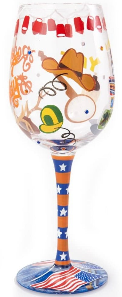 “Redneck Birthday” Lolita Wine Glass