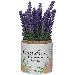 Grandma Planter With Artificial Flowers