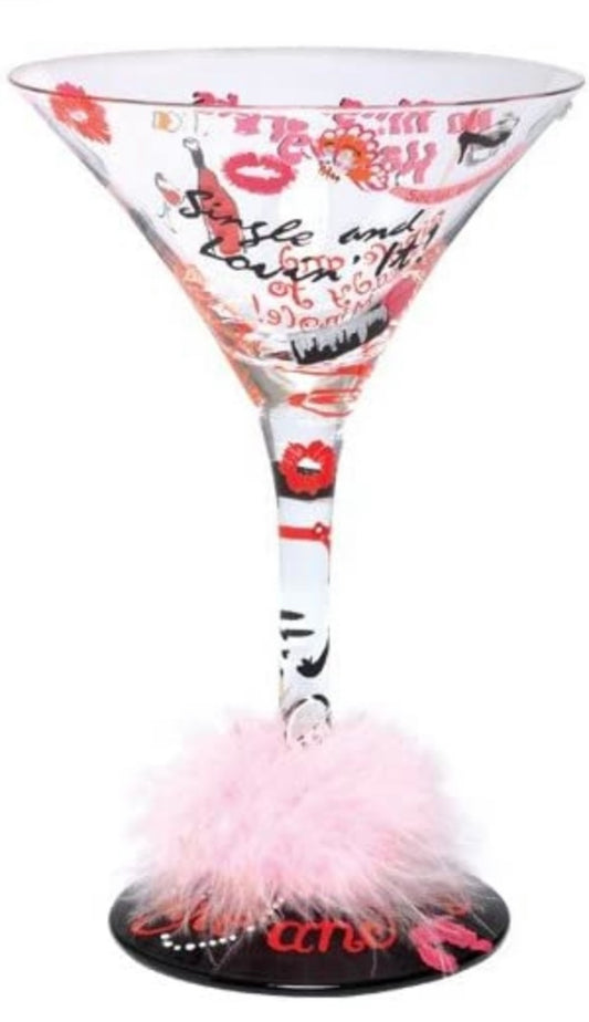 “Single & Lovin’ it” Lolita Martini Glass