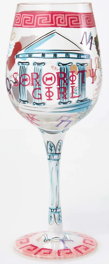 “Sorority Girl” Lolita Wine Glass