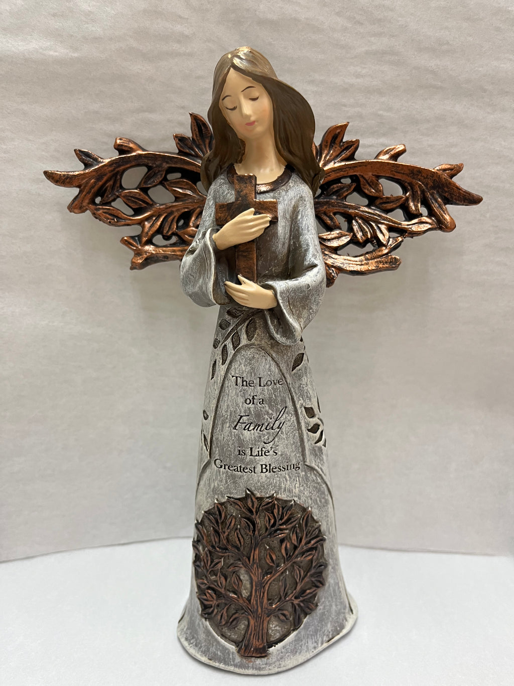 Tree of life angel holding a cross