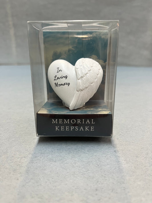 “In Loving Memory” winged heart