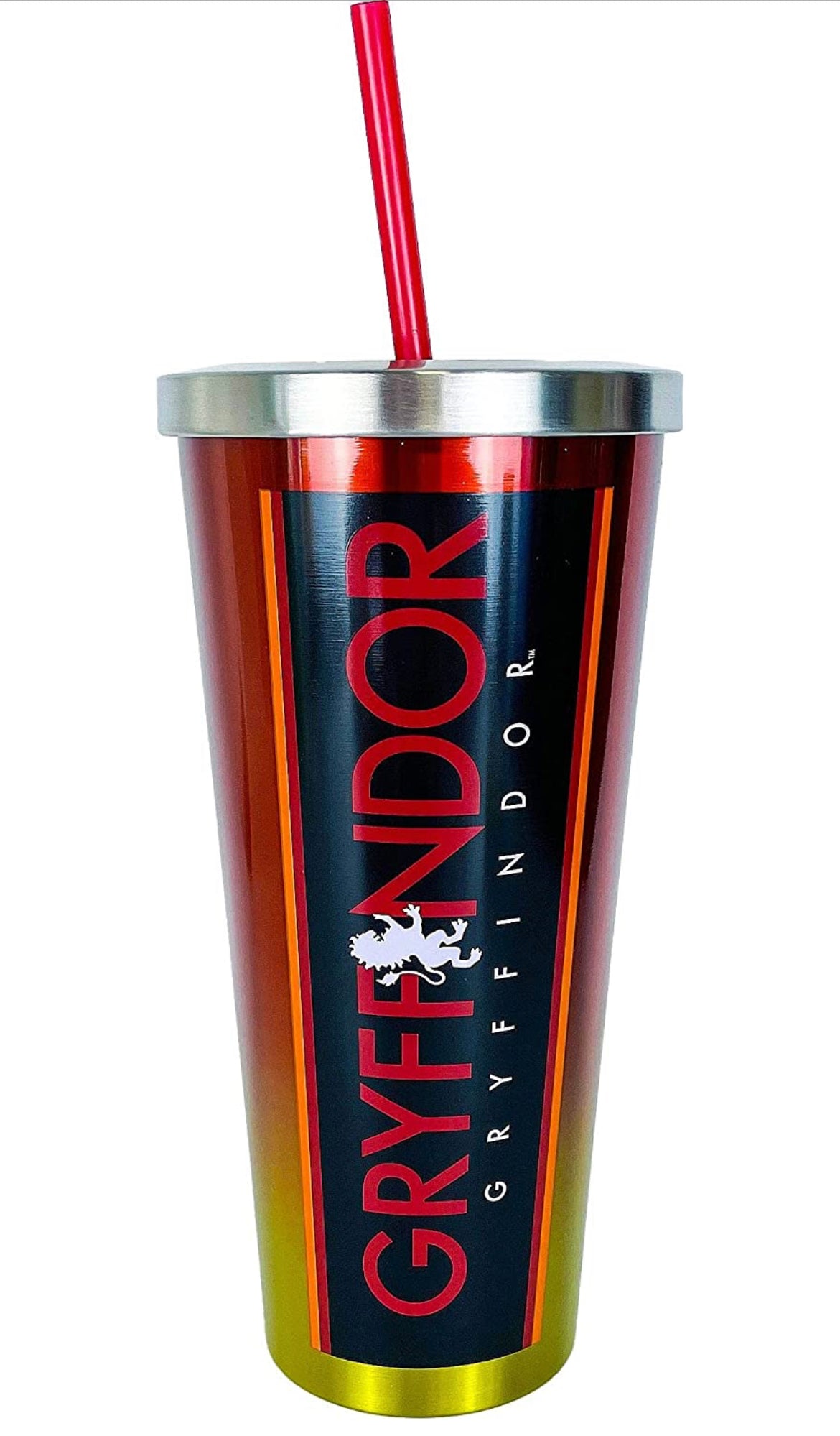 Gryffindor Stainless Steel Cup with Straw