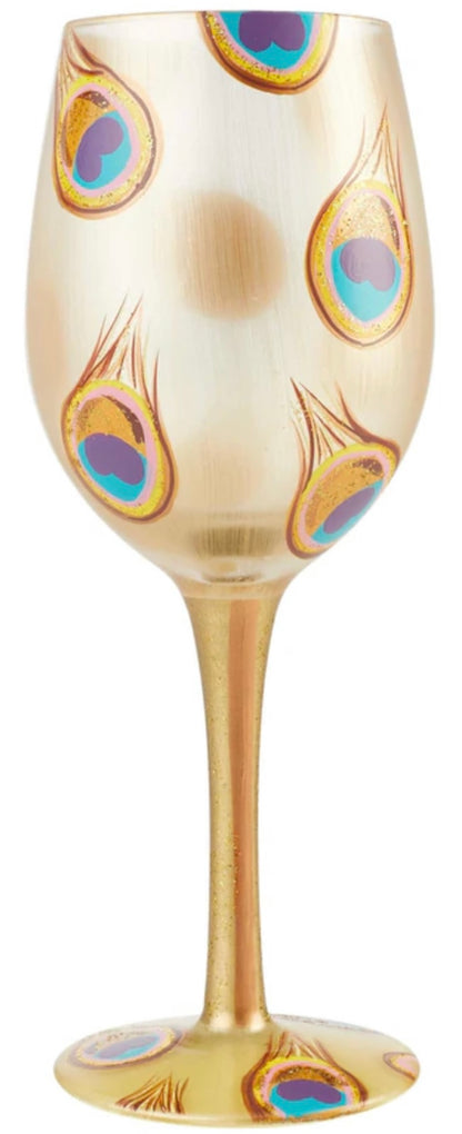 “Golden Peacock” Lolita Wine Glass