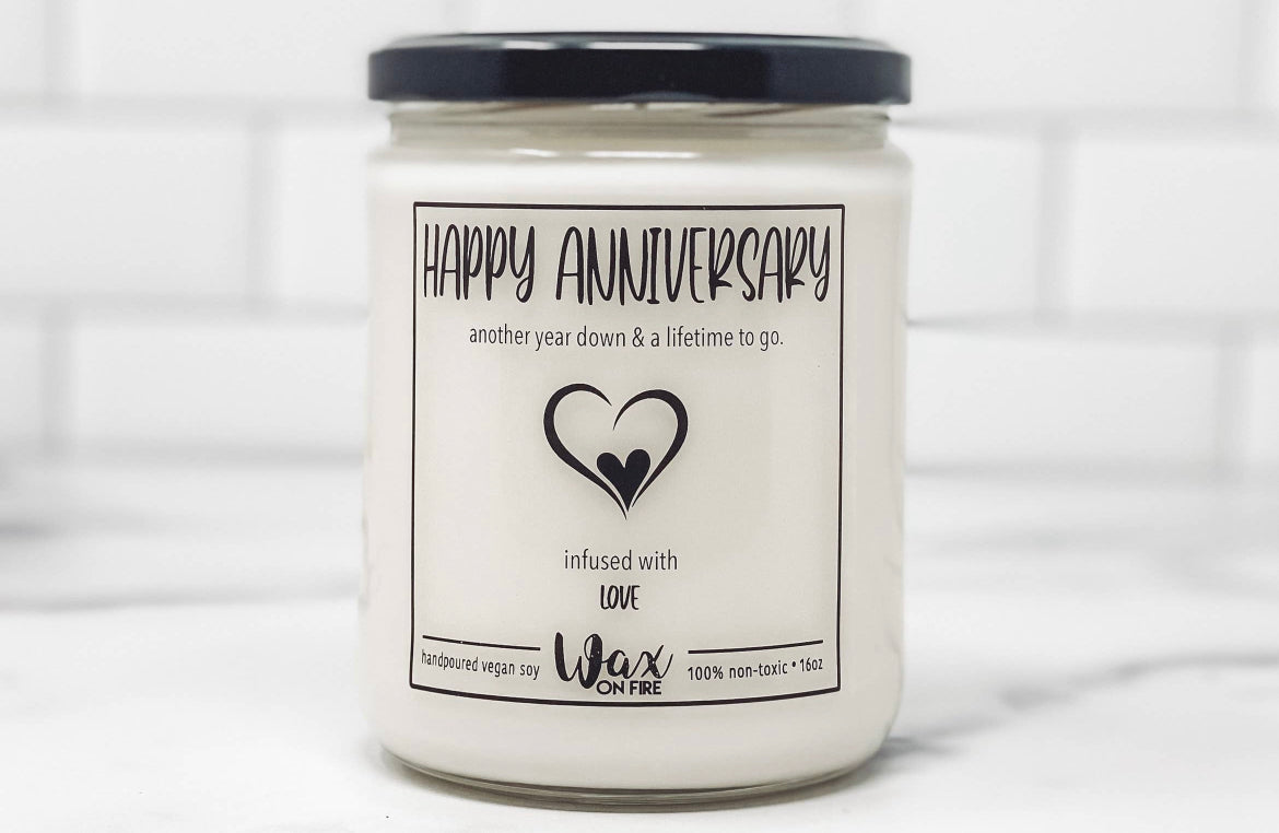 Happy Anniversary Vegan Candle