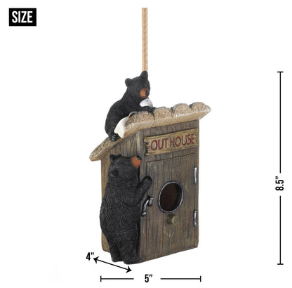 Black Bear Outhouse Birdhouse