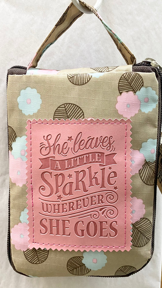 She leaves a little sparkle wherever she goes reusable tote bag