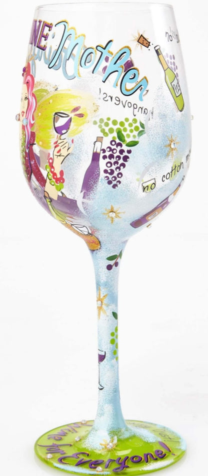 “FAIRY WINE MOTHER” Lolita WINE GLASS, 15 OZ.