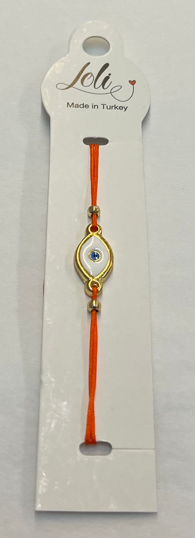 Orange Gold Plated Evil Eye Bracelet