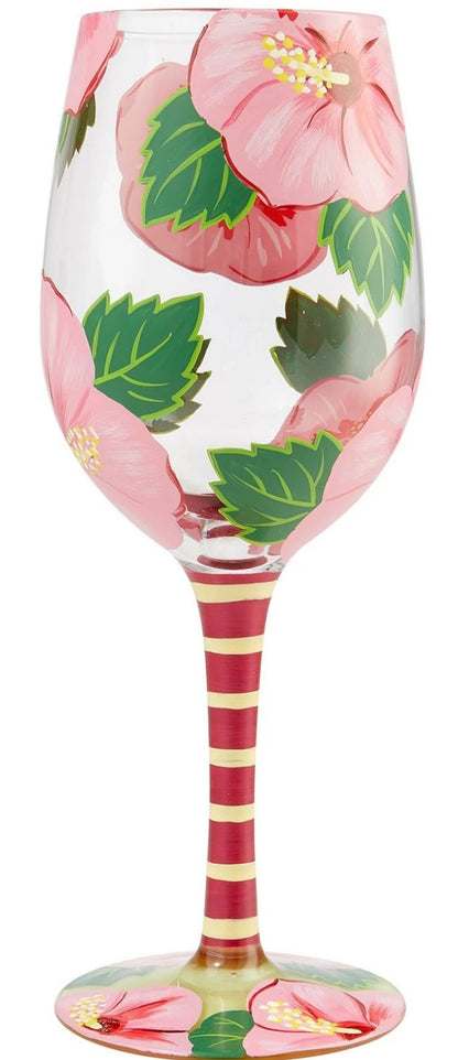 “HIBISCUS DREAMS” Lolita Wine Glass