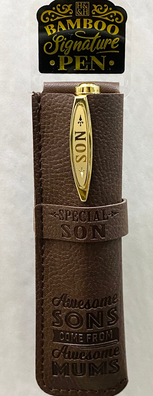 “Special Son” Bamboo Name Pen