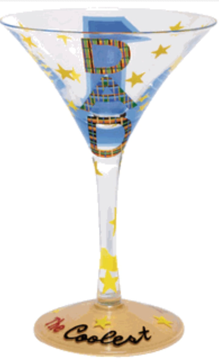 Lolita “#1 Dad” Martini Glass