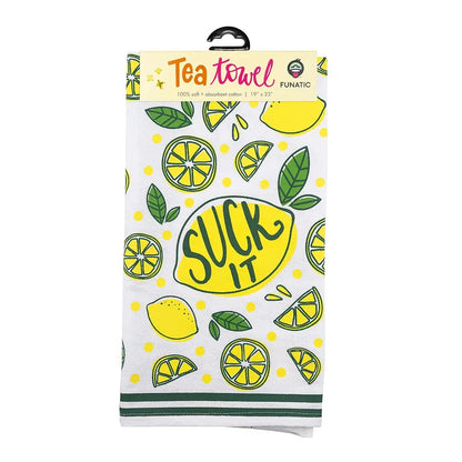 Suck It Lemon Tea Towel