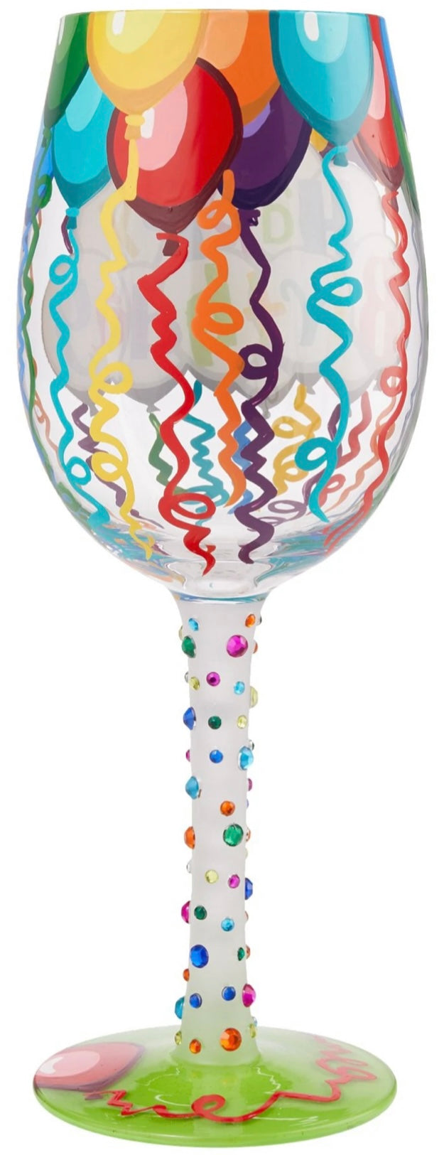 Birthday Streamers Lolita Wine Glass