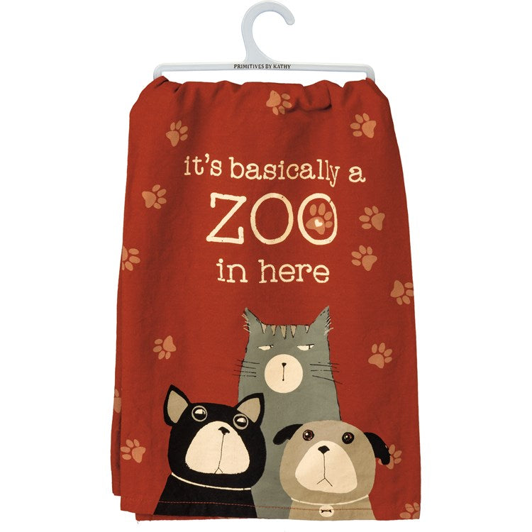 It's Basically a Zoo in Here Kitchen Towel