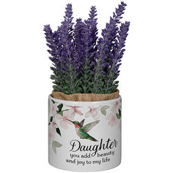 Daughter Planter With Artificial Flowers