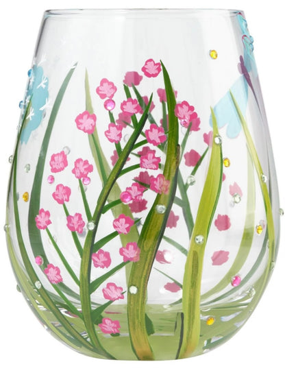 Dragonfly Lolita Stemless Wine Glass