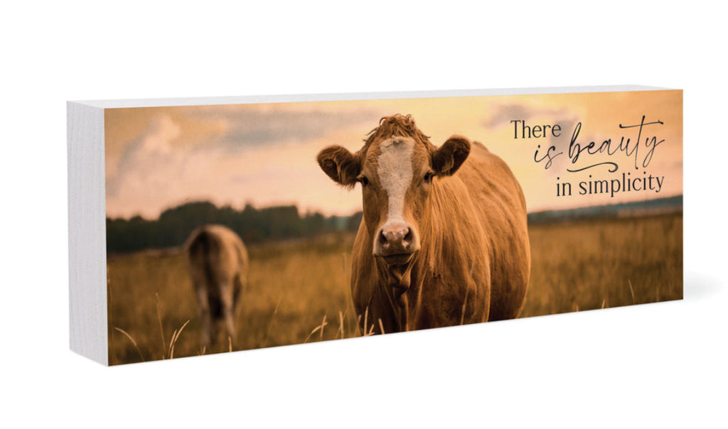 There Is Beauty In Simplicity Wood Block Decor