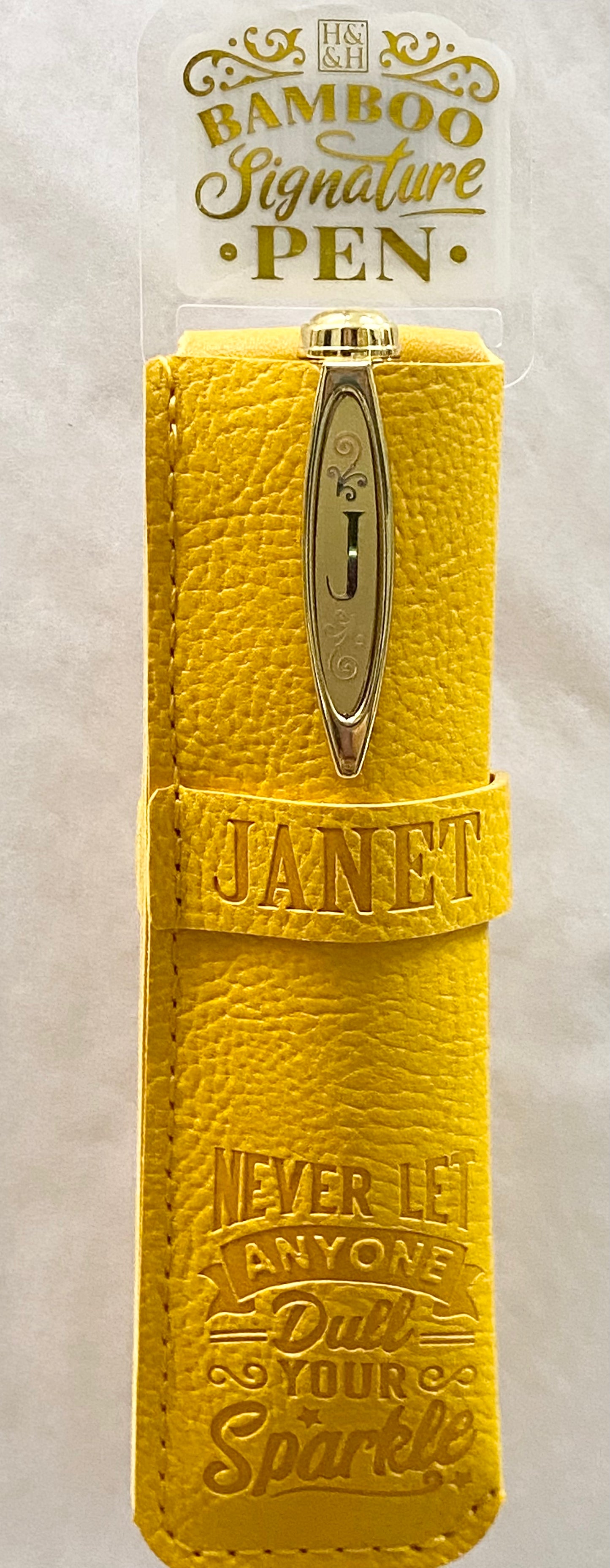 “Janet” Bamboo Name Pen