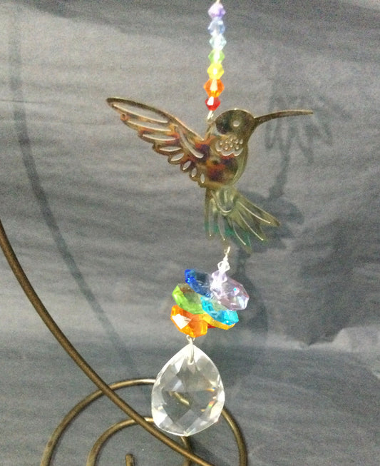 Crystal Fantasy Sun Catcher- Large Hummingbird