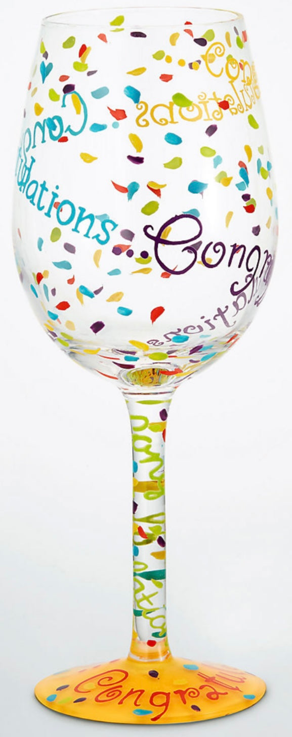 “Congratulations” Lolita Wine Glass