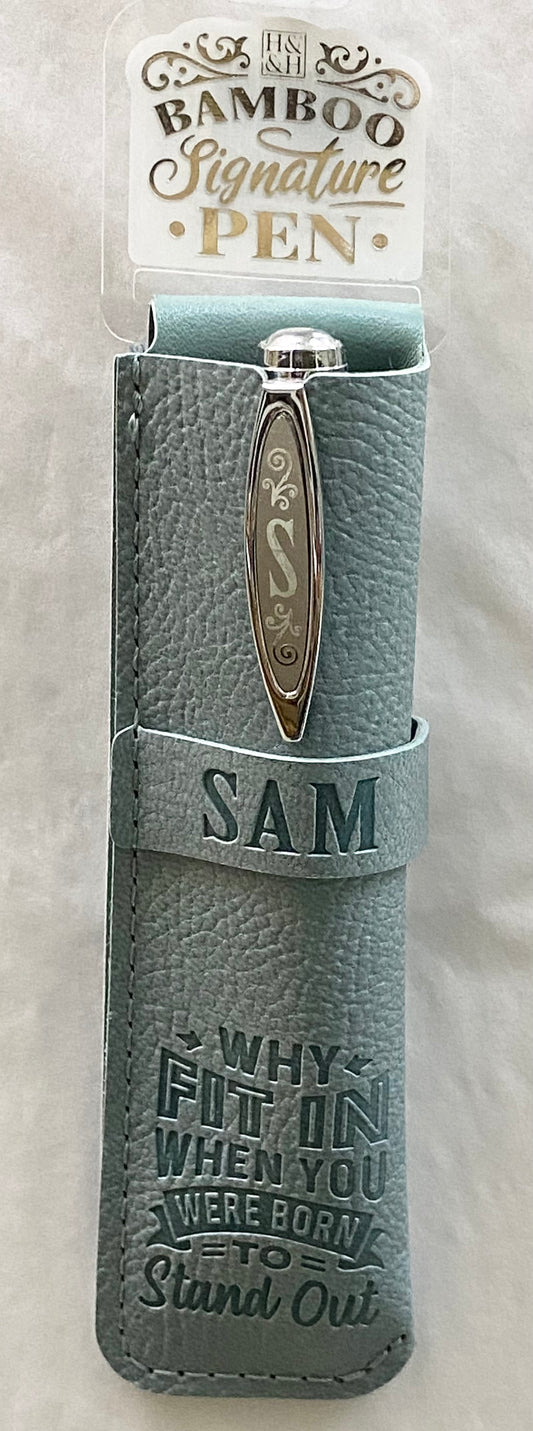 “Sam” Bamboo Name Pen