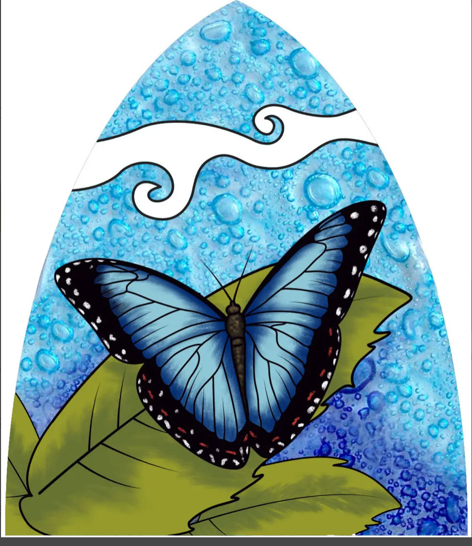 Butterfly Blue Glass Nightlight