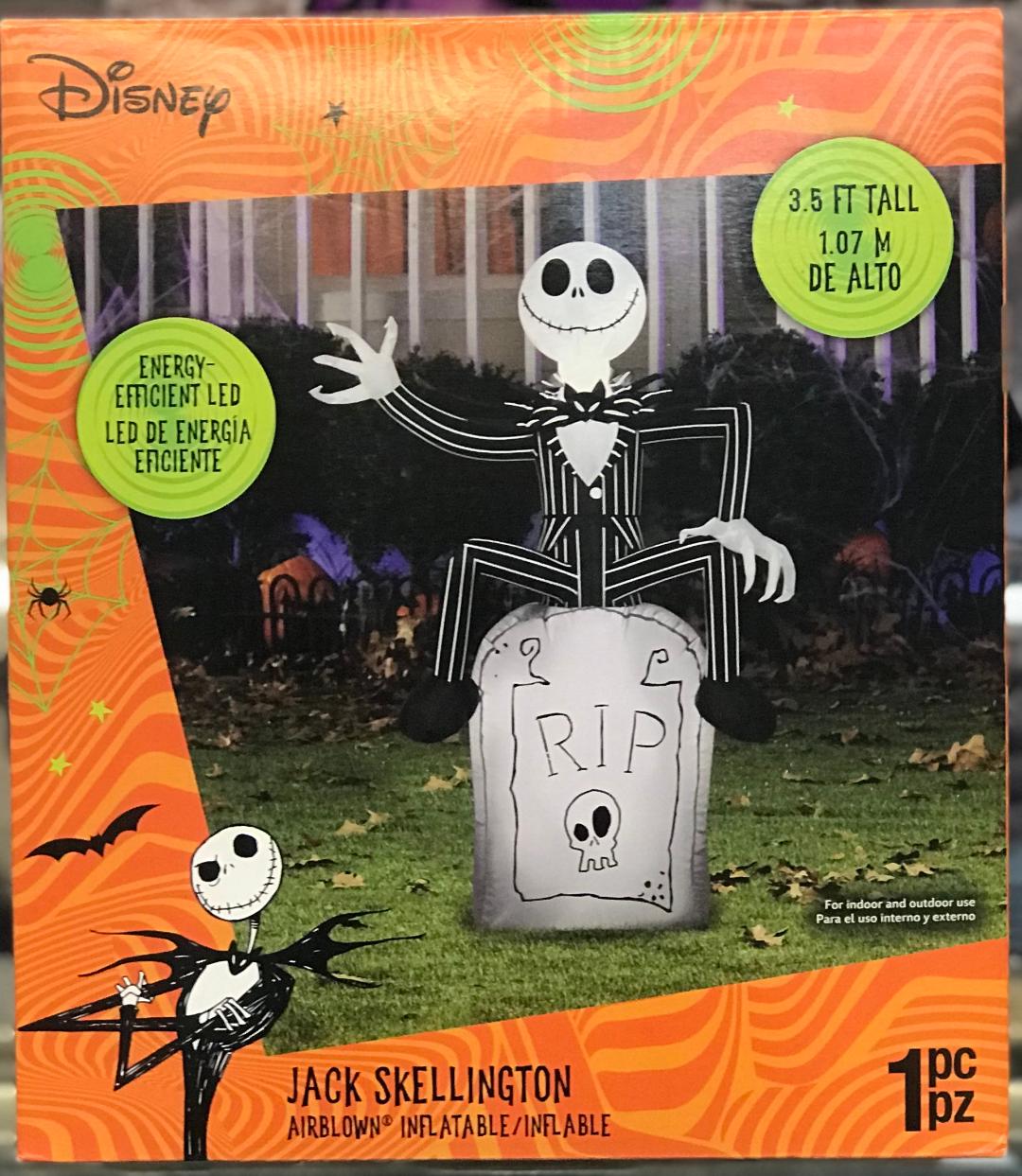 Disney Jack Skellington Nightmare Before Christmas 3.5 ft tall Airblown Inflatable