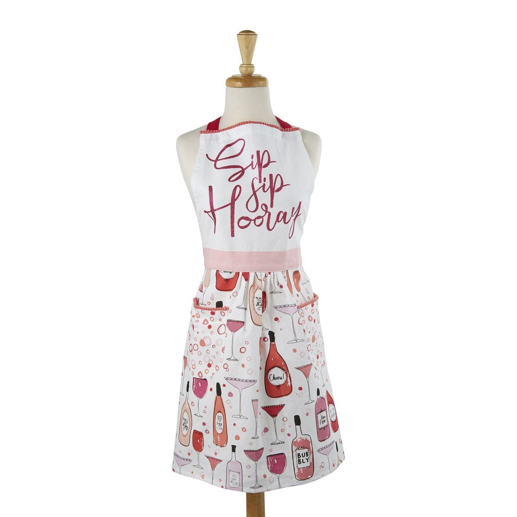 Sip Sip Hooray Printed Apron