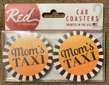Mom's Taxi Car Coasters set/2