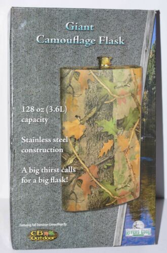 Giant Stainless Steel Camouflage Flask 128oz!