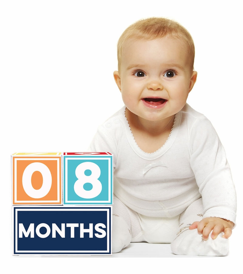 Sticky Bellies Brag Blocks- Baby Age Milestone Blocks for Photos