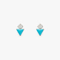 Turquoise & Moonstone Stud Earrings