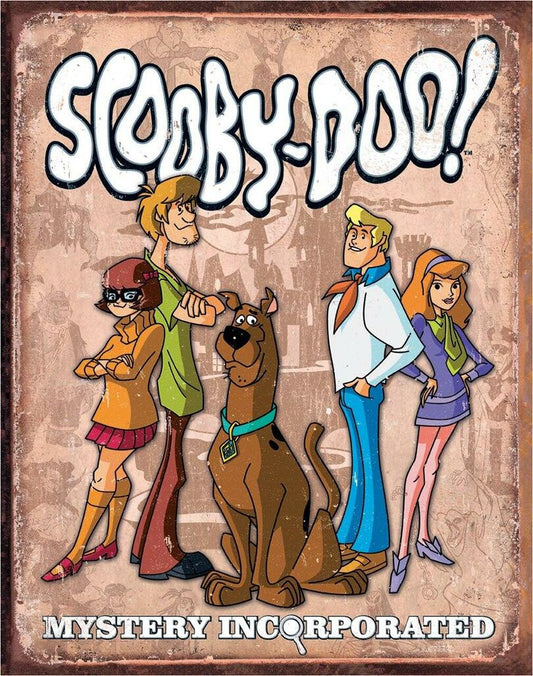 Scooby Doo Gang Retro Tin Sign