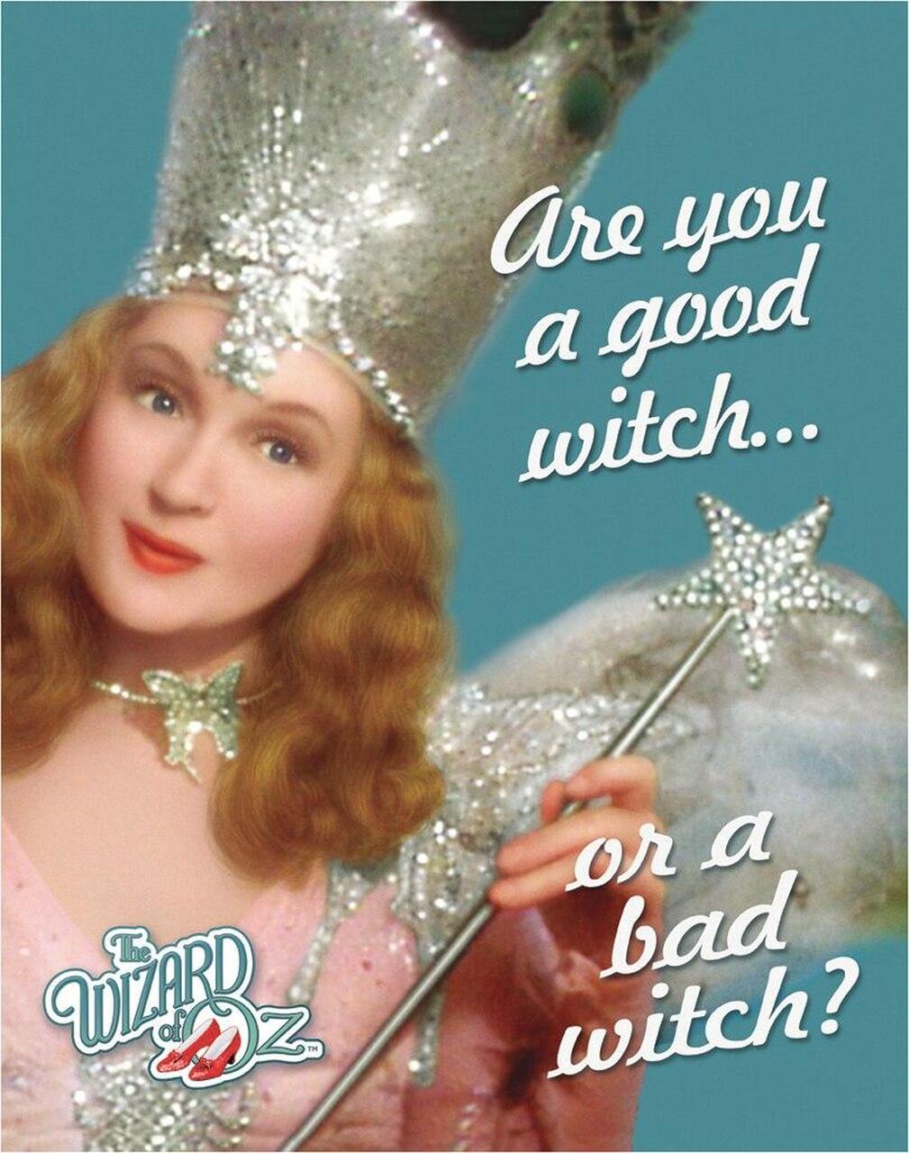 Wizard of Oz - Are you a good witch or a bad witch? - Tin Sign